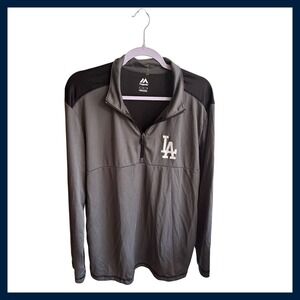 Majestic Los Angeles Dodgers Pullover Long Sleeve Gray L‎